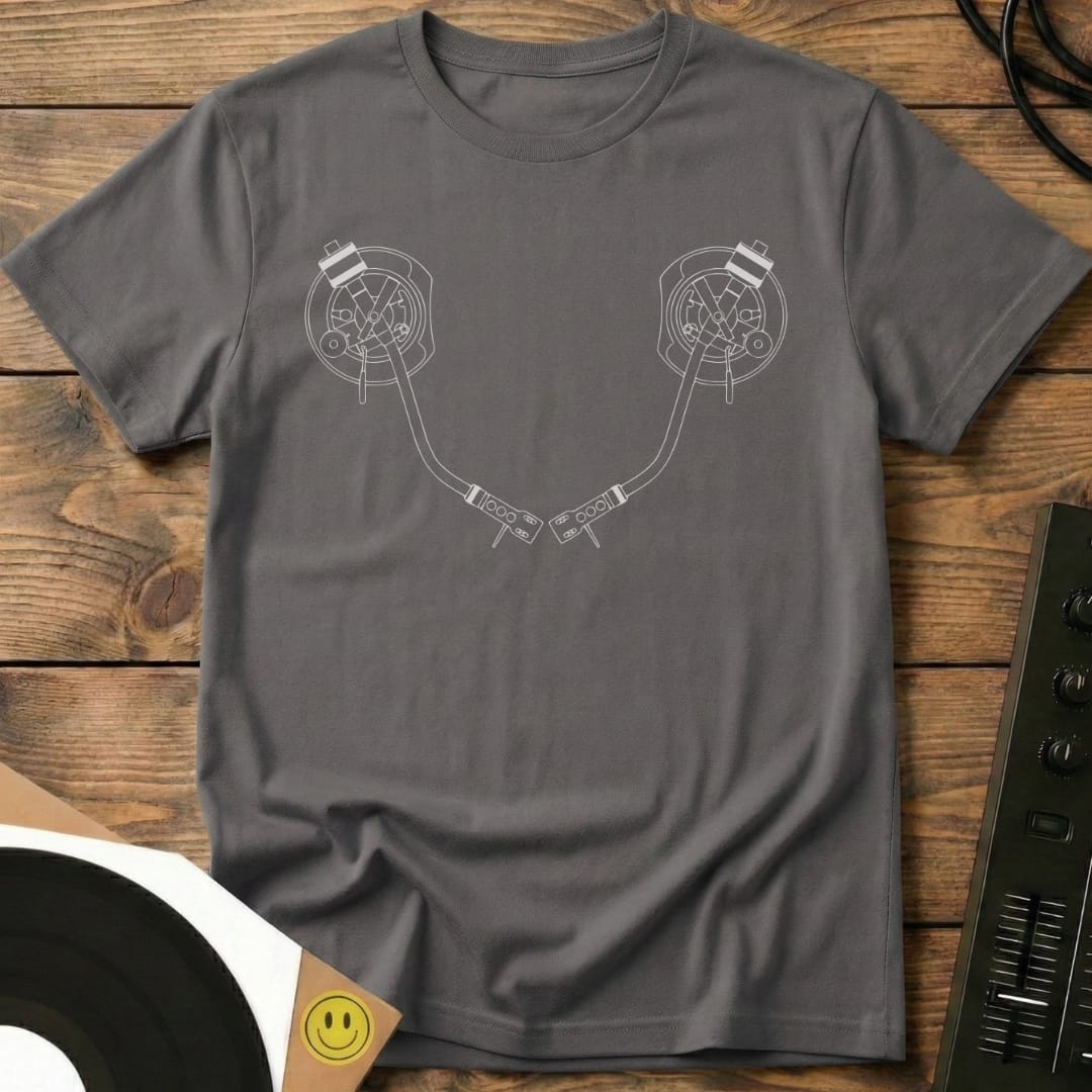 Tone Arm Smile T-Shirt Charcoal / S Tone Arm Smile T-Shirt