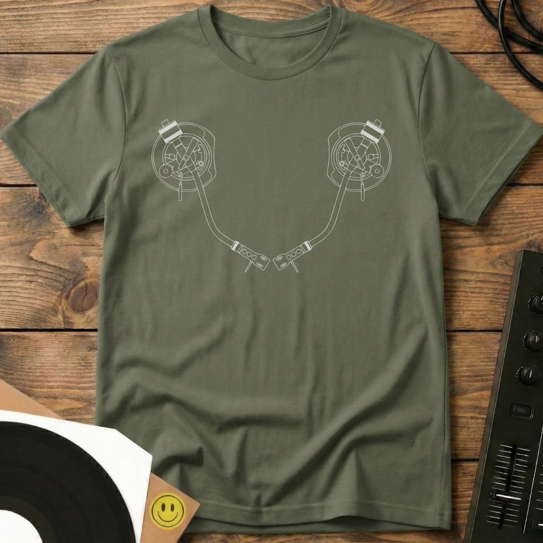 Tone Arm Smile T-Shirt Military Green / S Tone Arm Smile T-Shirt
