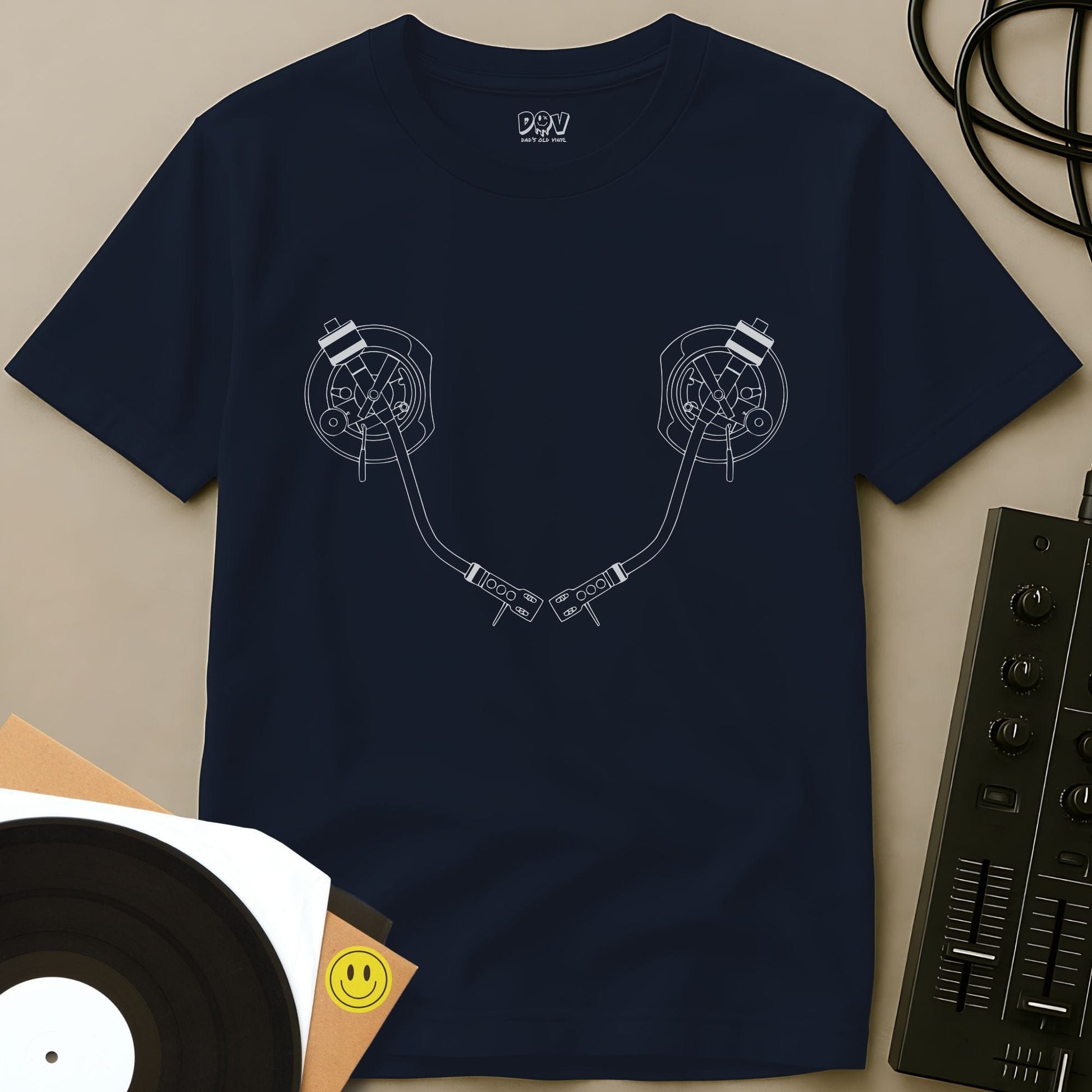 Tone Arm Smile T-Shirt Navy / S Tone Arm Smile T-Shirt