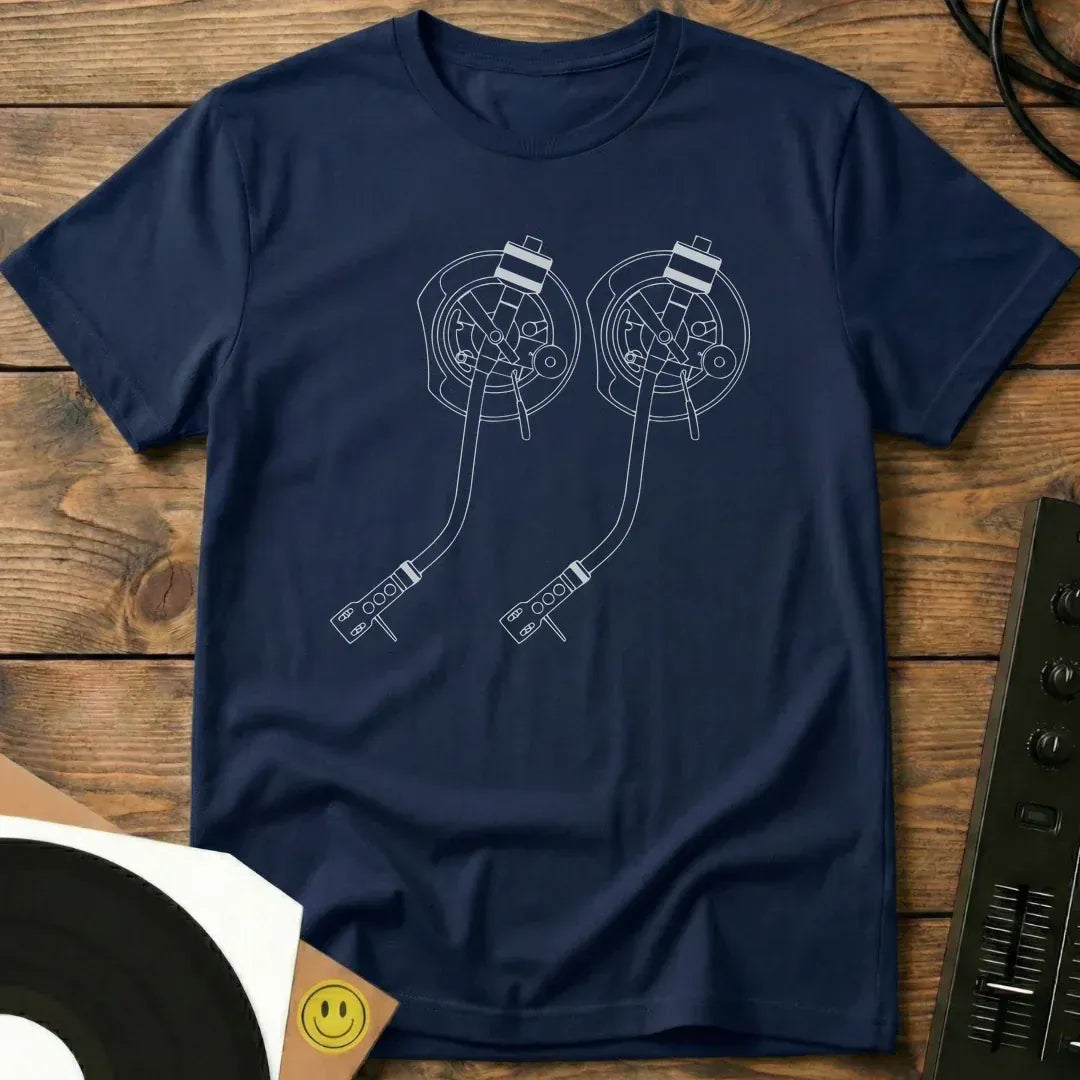 Tone Arm Twins T-Shirt Navy / S Tone Arm Twins T-Shirt