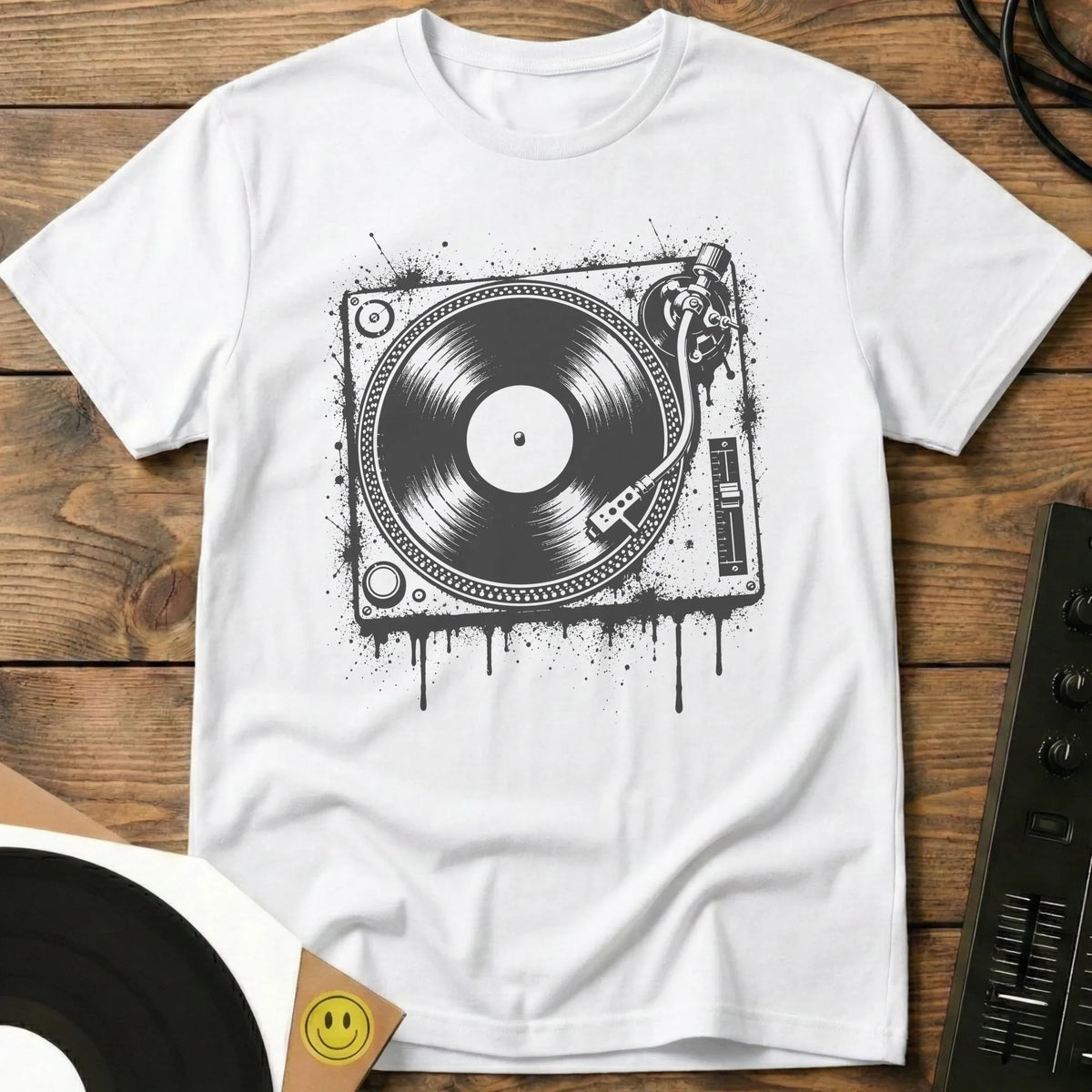 Turntable Drip T-Shirt White / S Turntable Drip T-Shirt