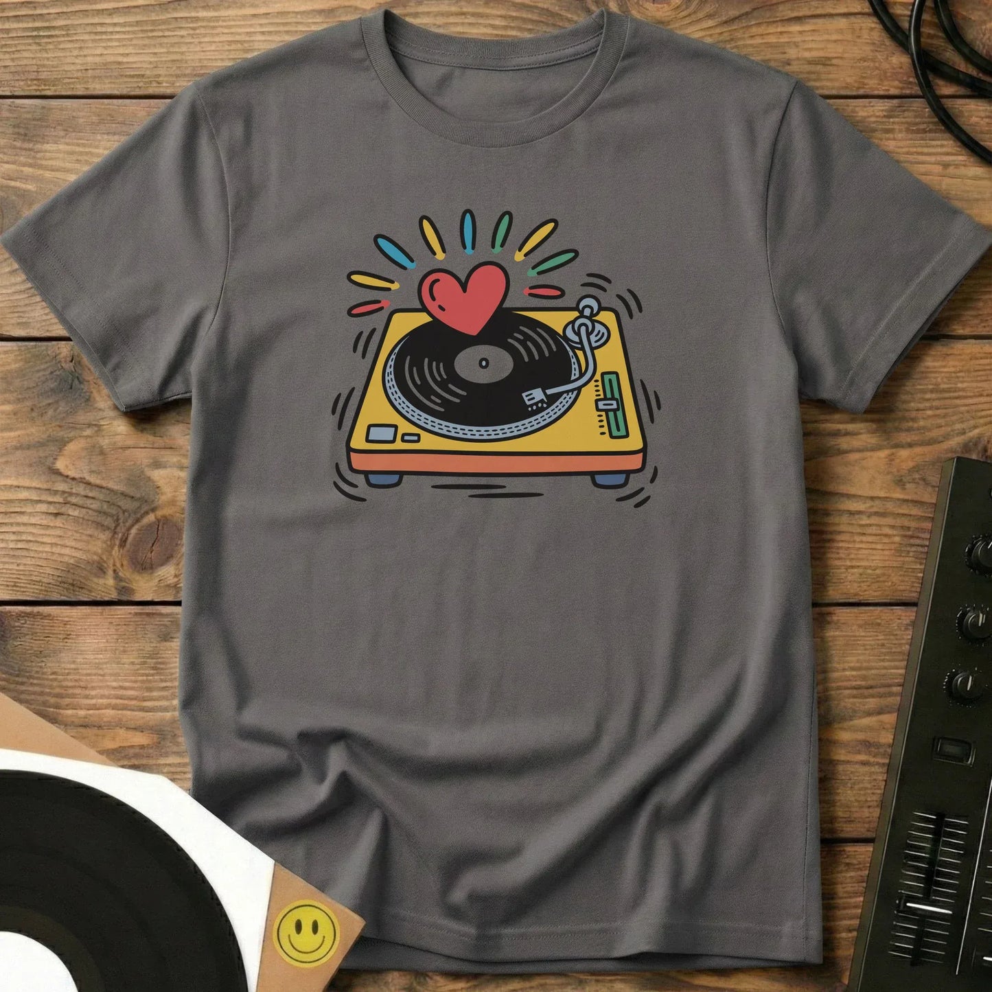 Turntable of Love T-Shirt Charcoal / S Turntable of Love T-Shirt