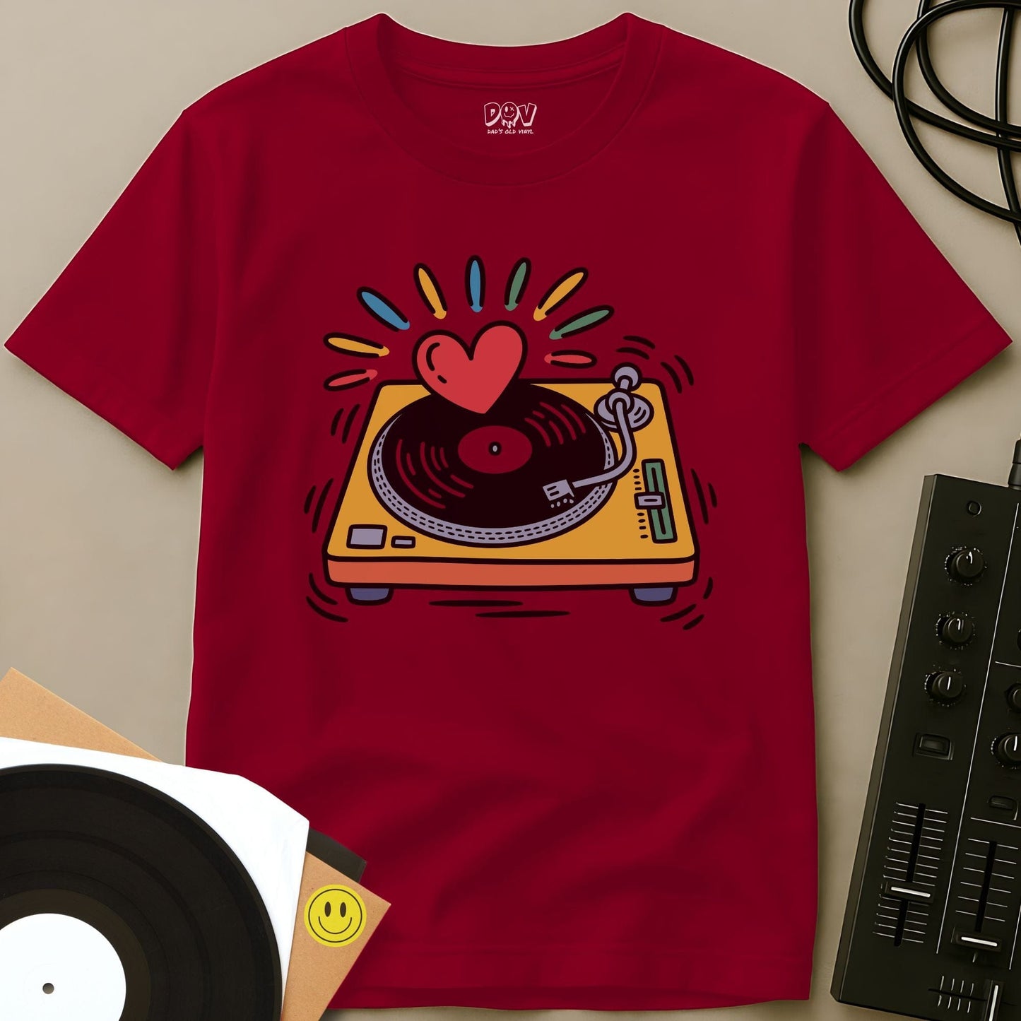 Turntable of Love T-Shirt Red / S Turntable of Love T-Shirt