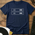 Turntable Speed Buttons T-Shirt Navy / S Turntable Speed Buttons T-Shirt