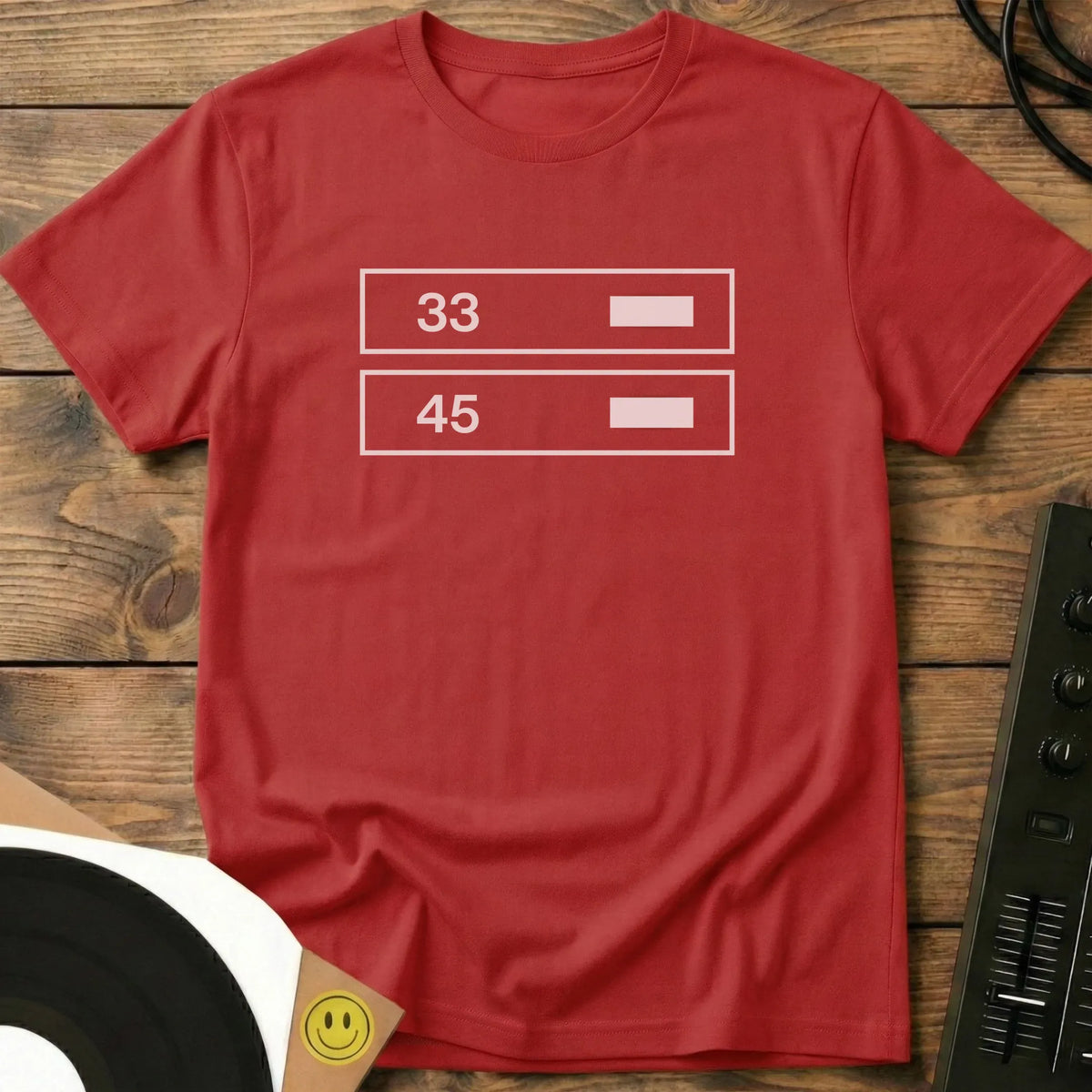 Turntable Speed Buttons T-Shirt Red / S Turntable Speed Buttons T-Shirt