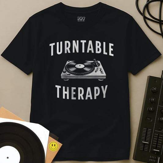 Turntable Therapy T-Shirt Black / S Turntable Therapy T-Shirt