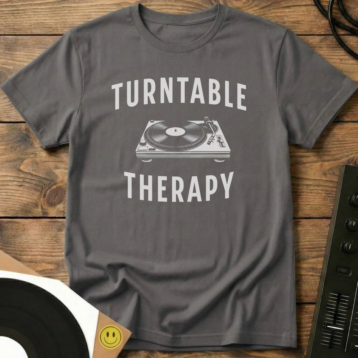 Turntable Therapy T-Shirt Charcoal / S Turntable Therapy T-Shirt