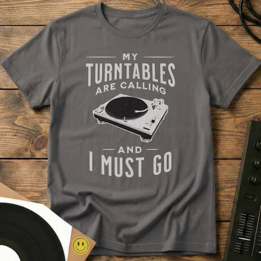 Turntables Are Calling T-Shirt Charcoal / S Turntables Are Calling T-Shirt