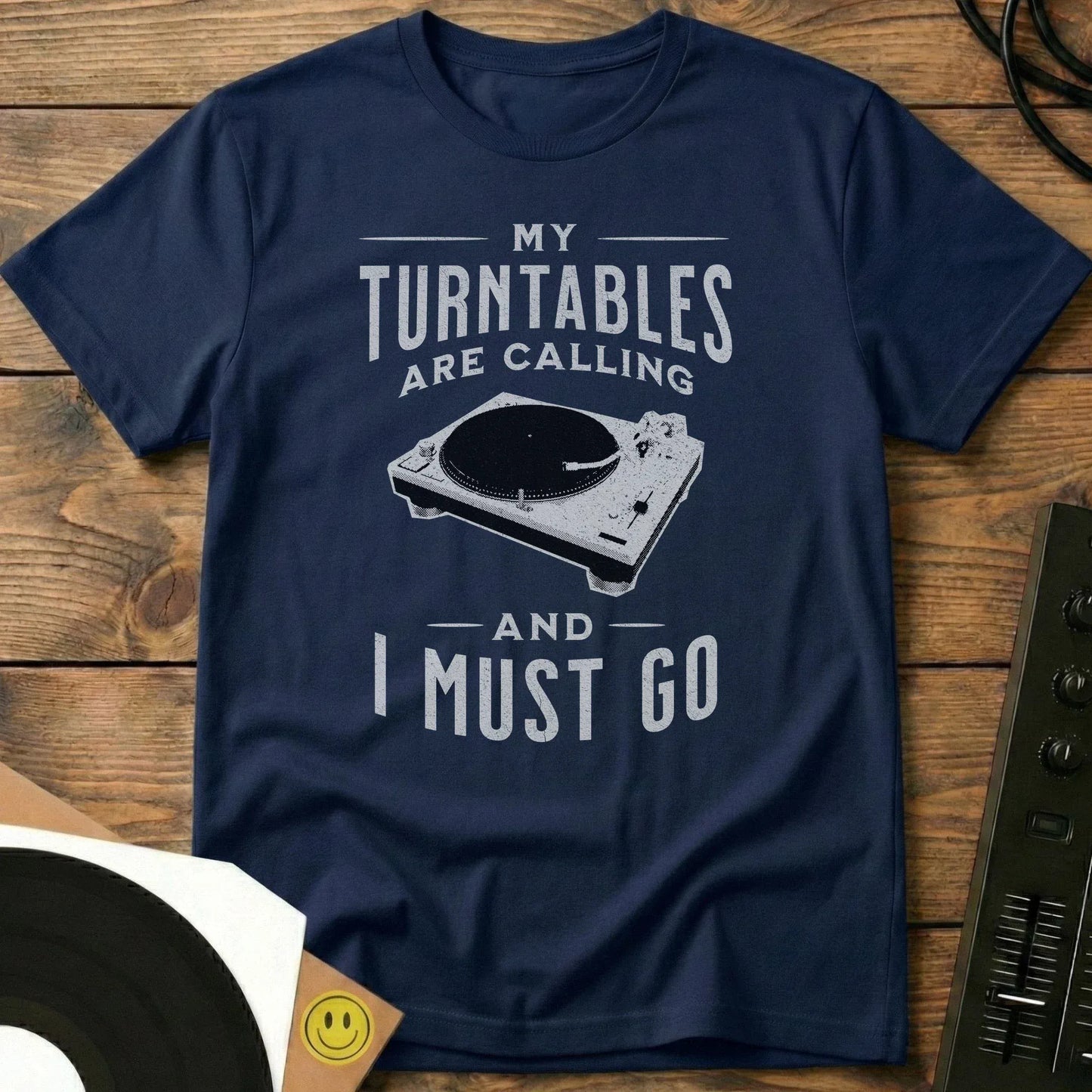 Turntables Are Calling T-Shirt Navy / S Turntables Are Calling T-Shirt