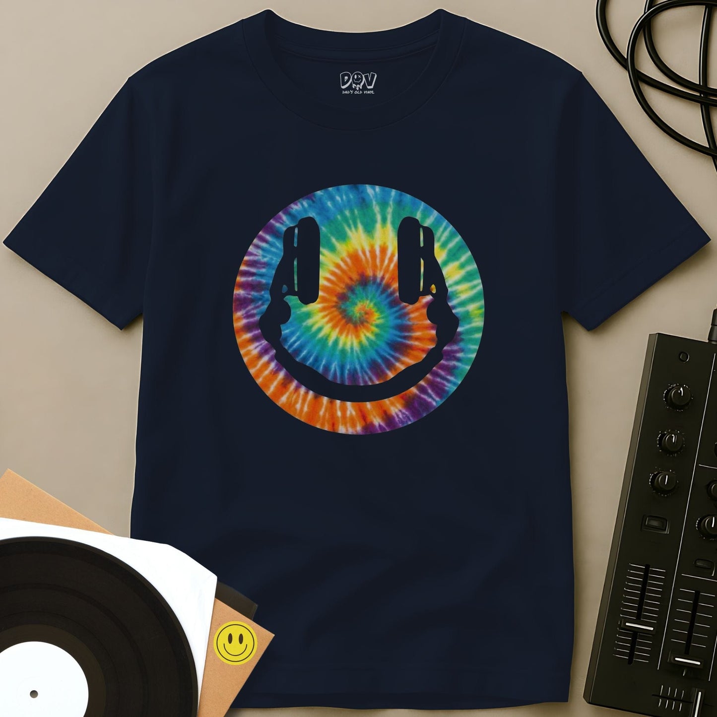 Tye Smiley DJ T-Shirt Navy / S Tye Smiley DJ T-Shirt