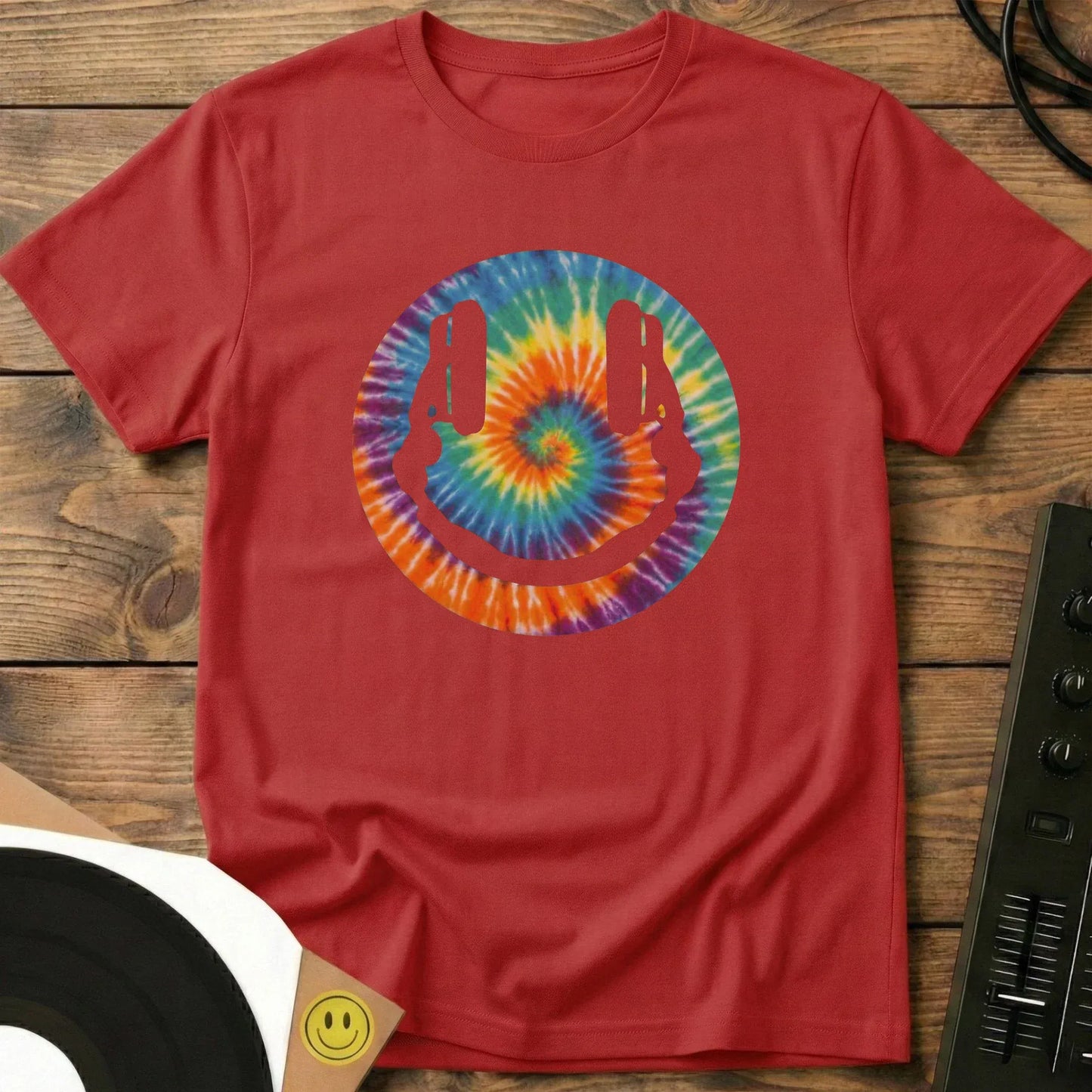 Tye Smiley DJ T-Shirt Red / S Tye Smiley DJ T-Shirt