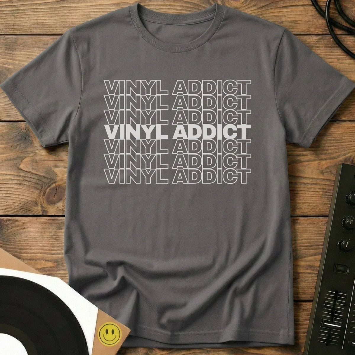 Vinyl Addict T-Shirt Charcoal / S Vinyl Addict T-Shirt