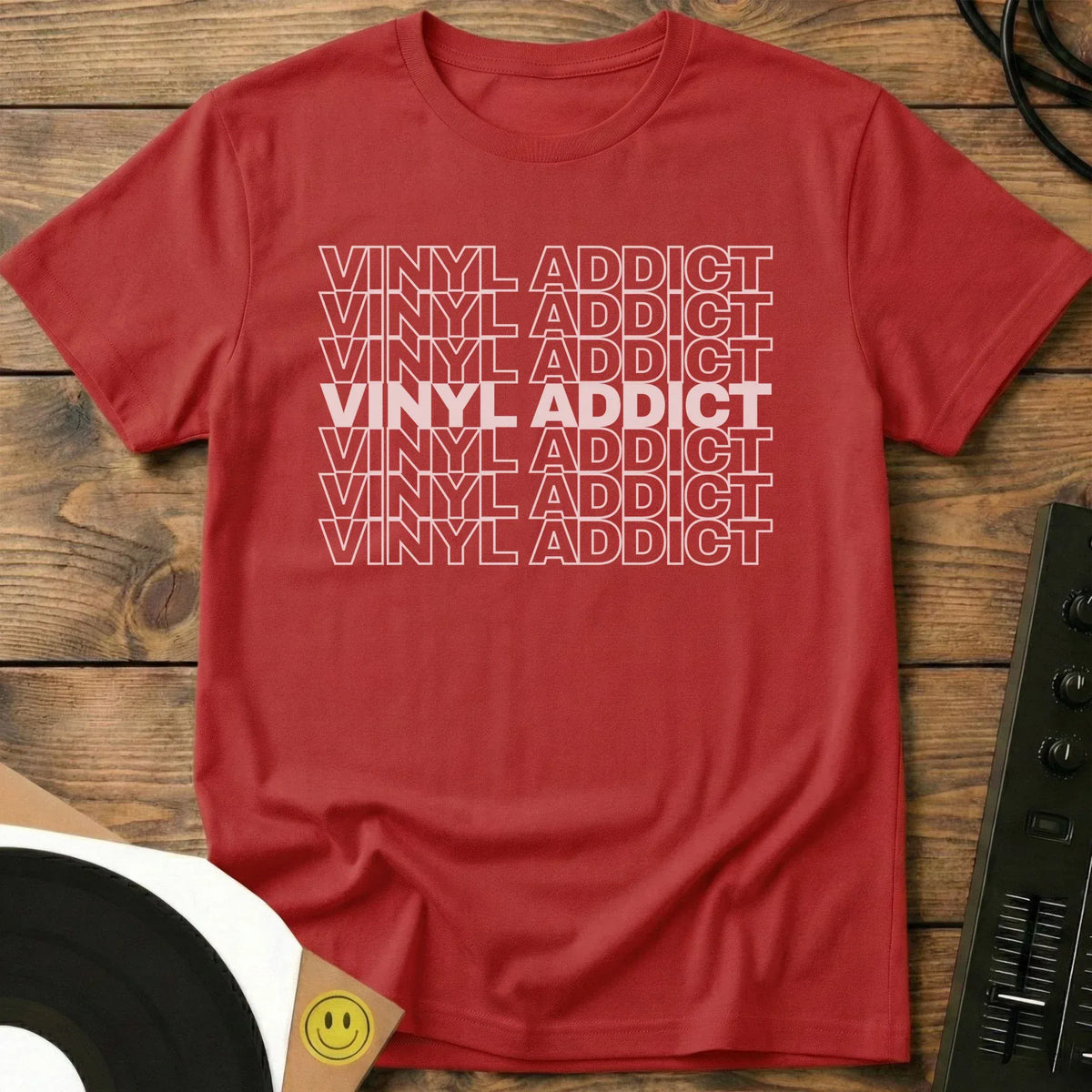 Vinyl Addict T-Shirt Red / S Vinyl Addict T-Shirt