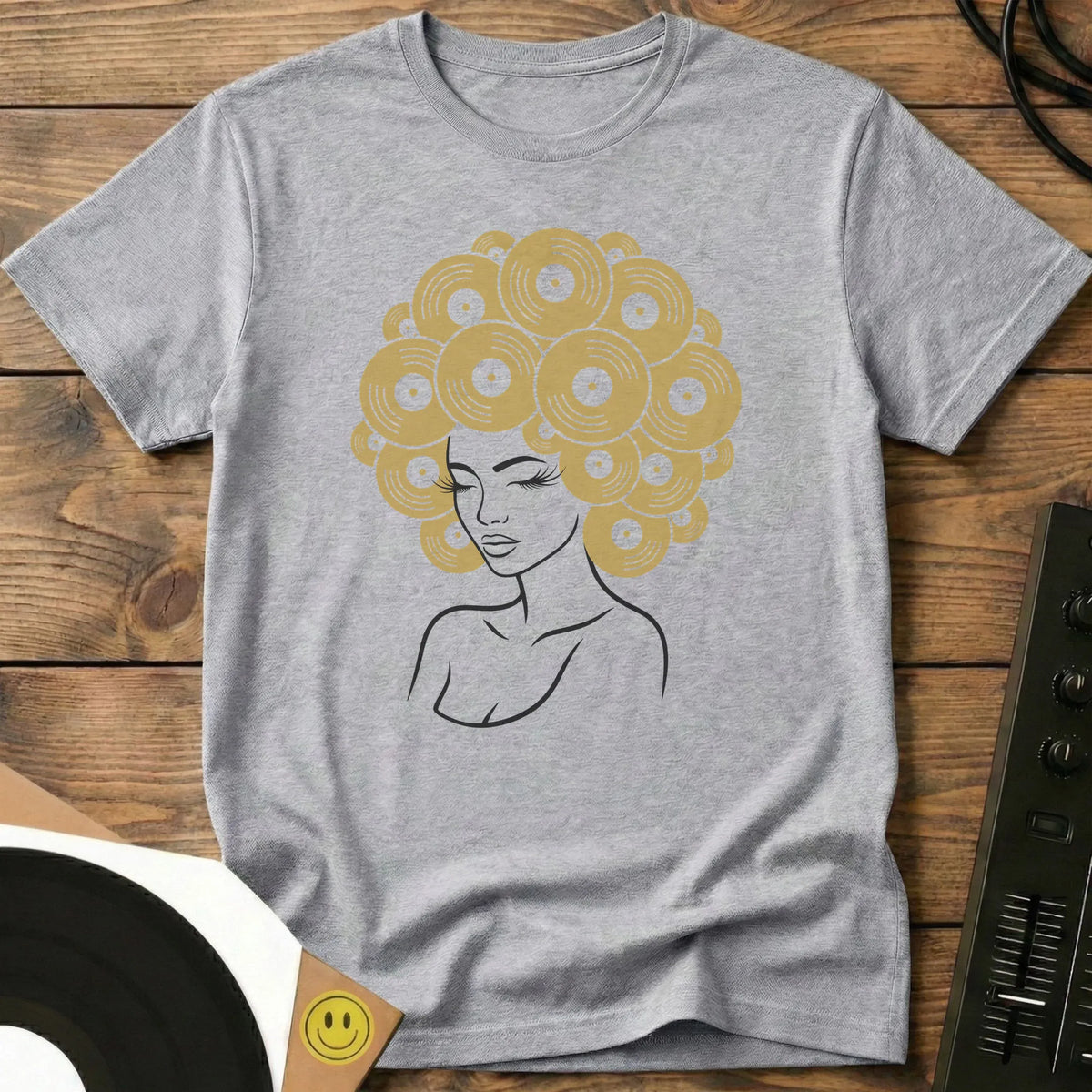Vinyl Afro Remix T-Shirt Sport Grey / S Vinyl Afro Remix T-Shirt