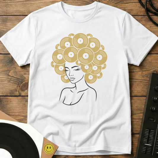 Vinyl Afro Remix T-Shirt White / S Vinyl Afro Remix T-Shirt