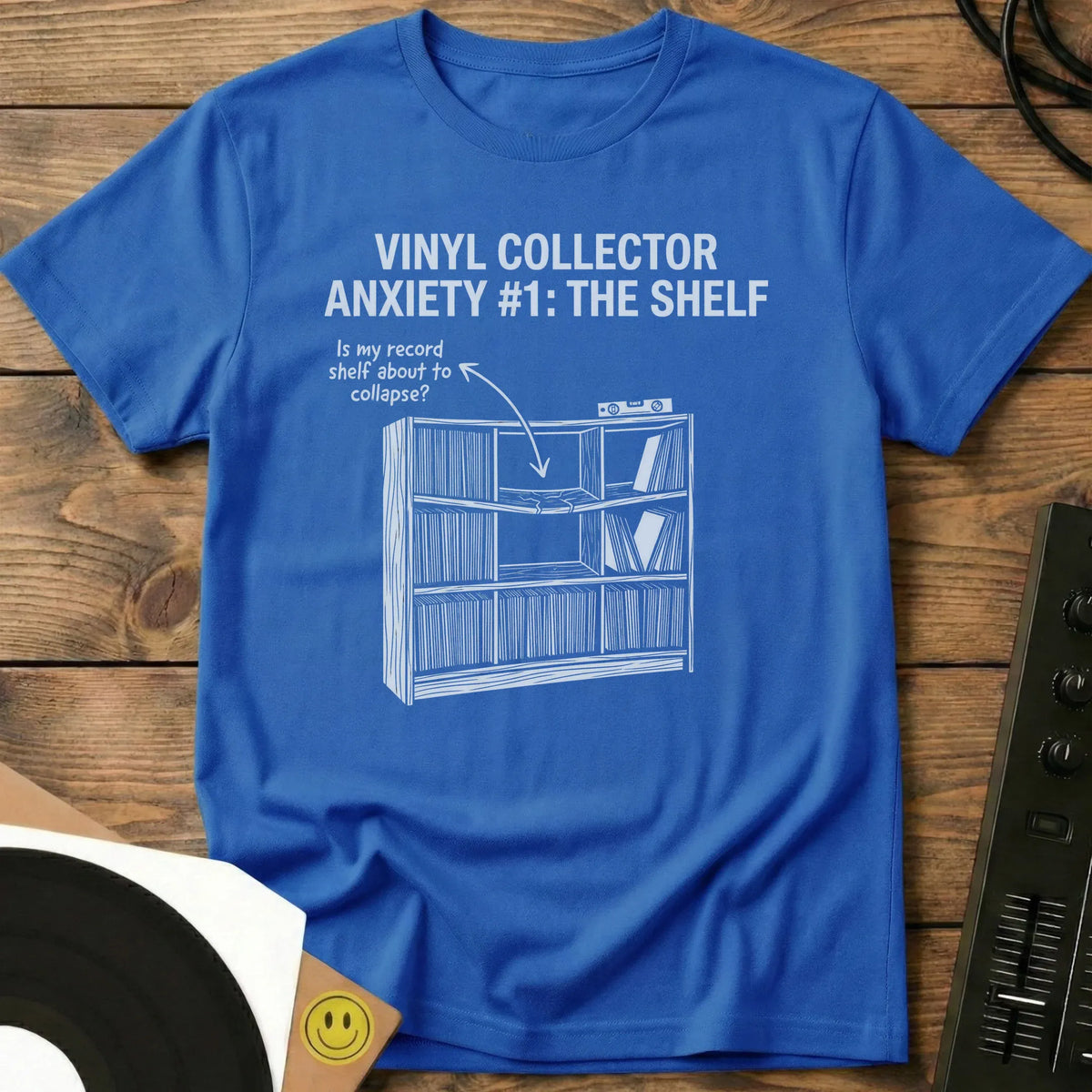 Vinyl Collector Anxiety T-Shirt Royal / S Vinyl Collector Anxiety T-Shirt