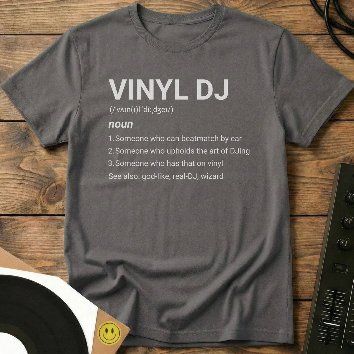 Vinyl DJ Definition T-Shirt Charcoal / S Vinyl DJ Definition T-Shirt
