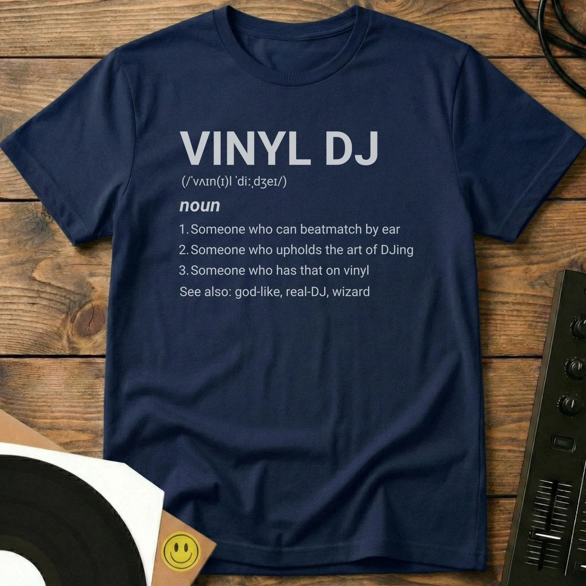 Vinyl DJ Definition T-Shirt Navy / S Vinyl DJ Definition T-Shirt