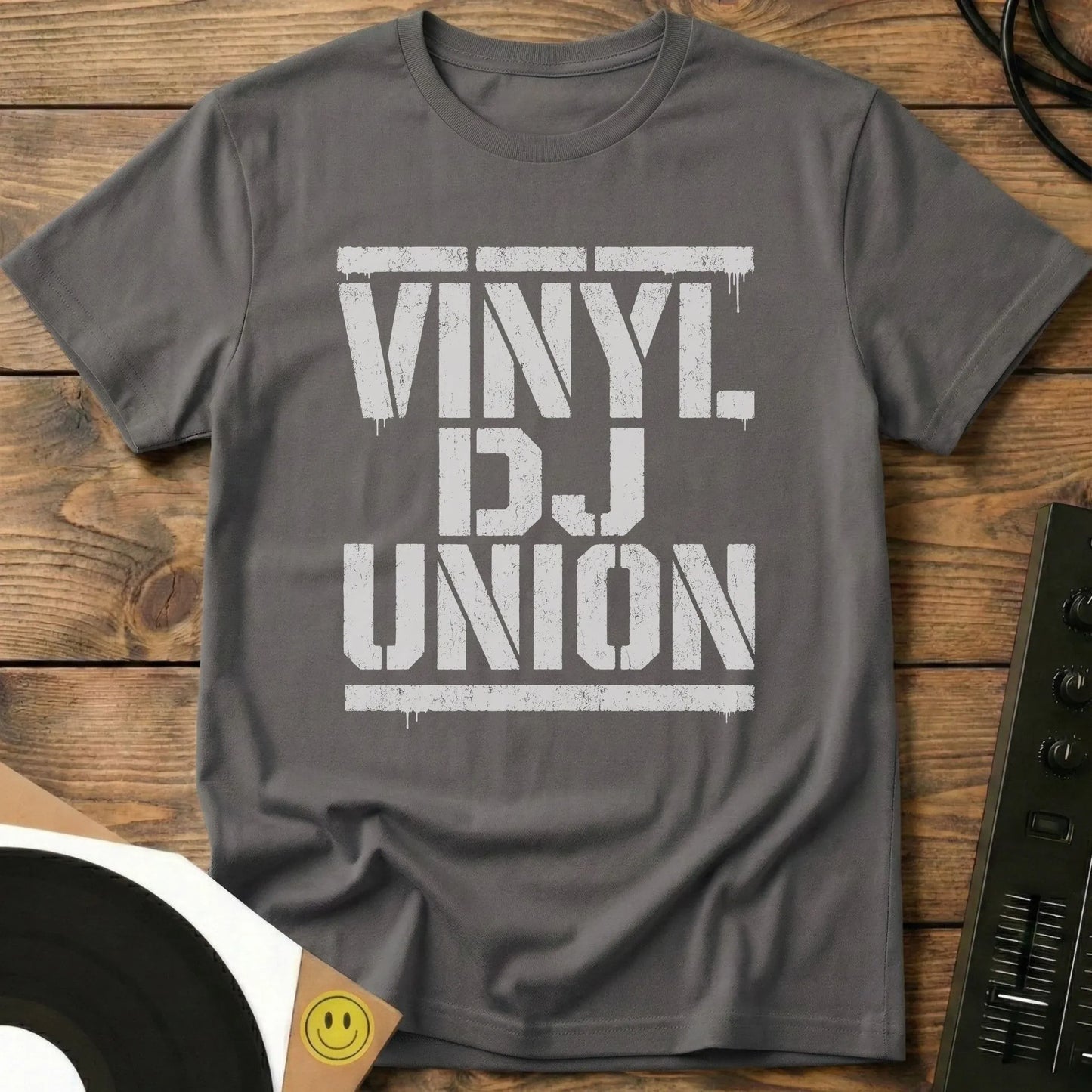 Vinyl DJ Union T-Shirt Charcoal / S Vinyl DJ Union T-Shirt