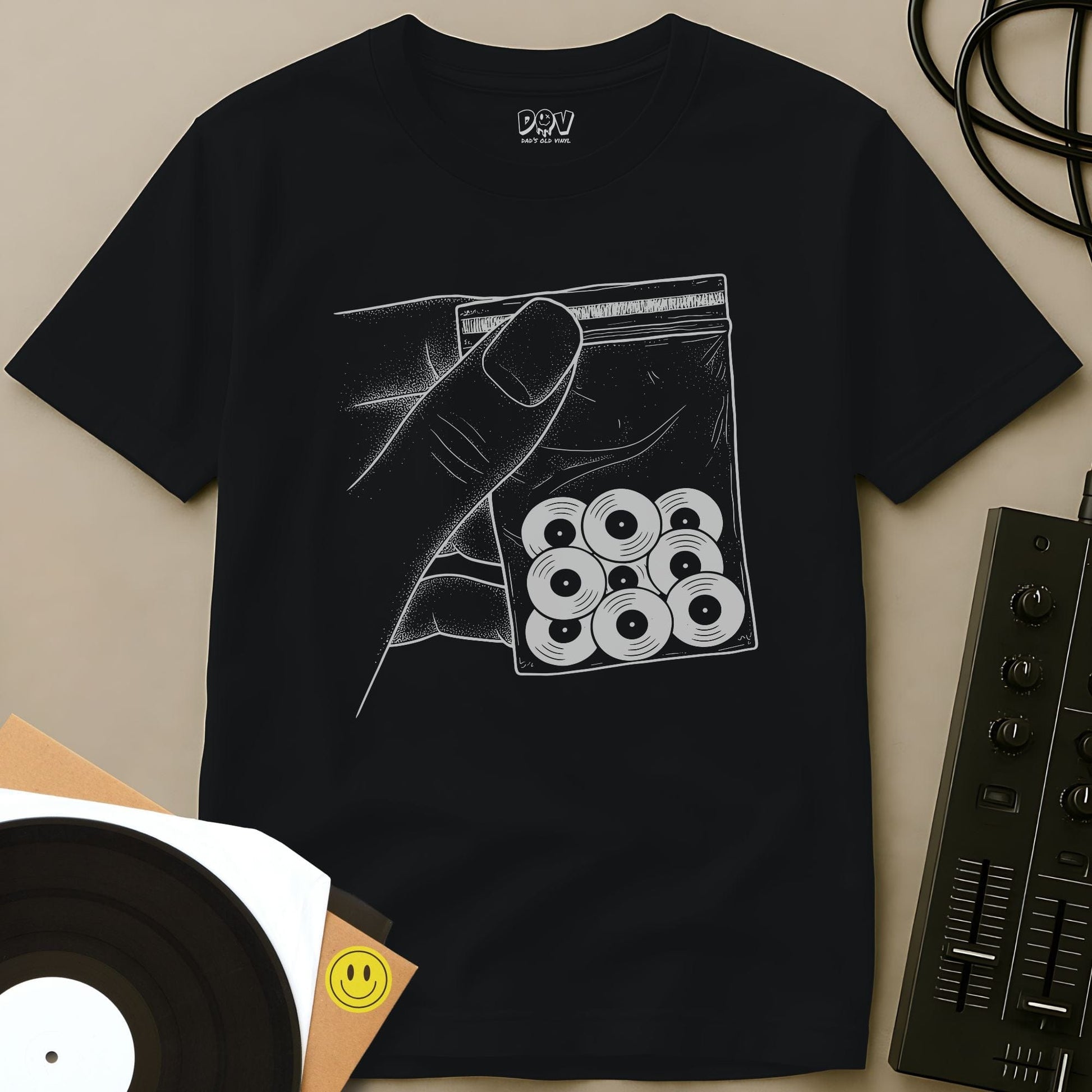 Vinyl Drops T-Shirt Black / S Vinyl Drops T-Shirt