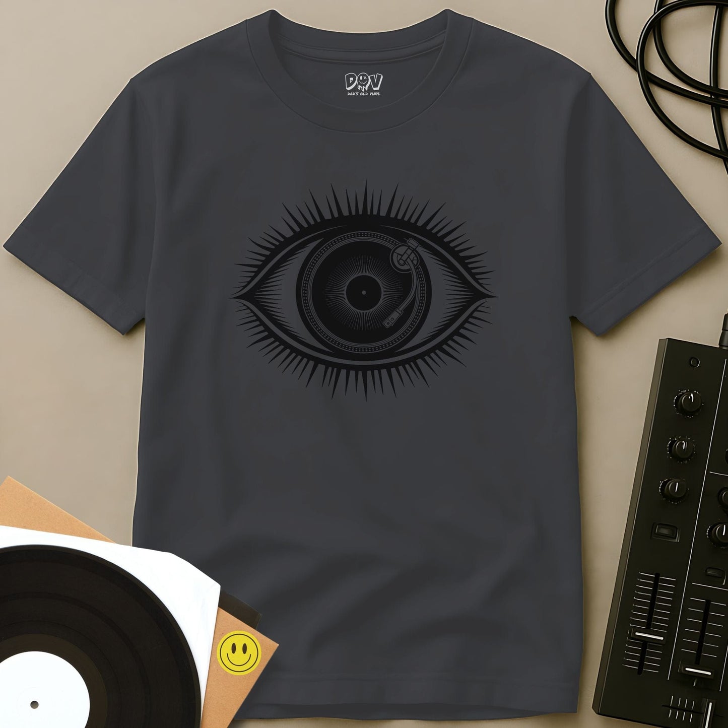 Vinyl Eye T-Shirt Charcoal / S Vinyl Eye T-Shirt