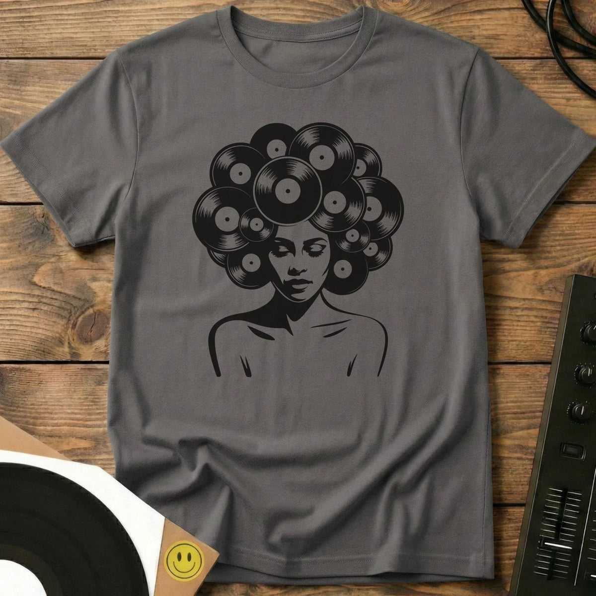 Vinyl Fro T-Shirt Charcoal / S Vinyl Fro T-Shirt