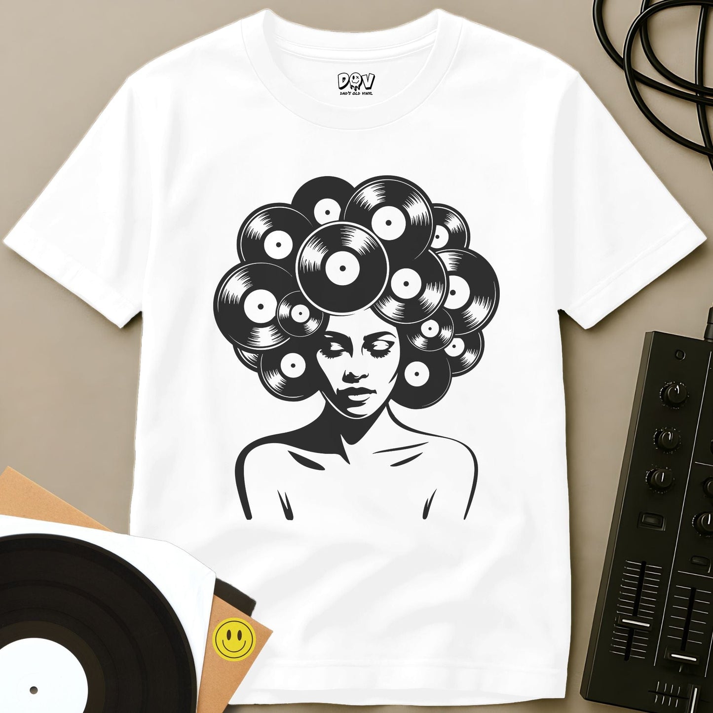 Vinyl Fro T-Shirt White / S Vinyl Fro T-Shirt