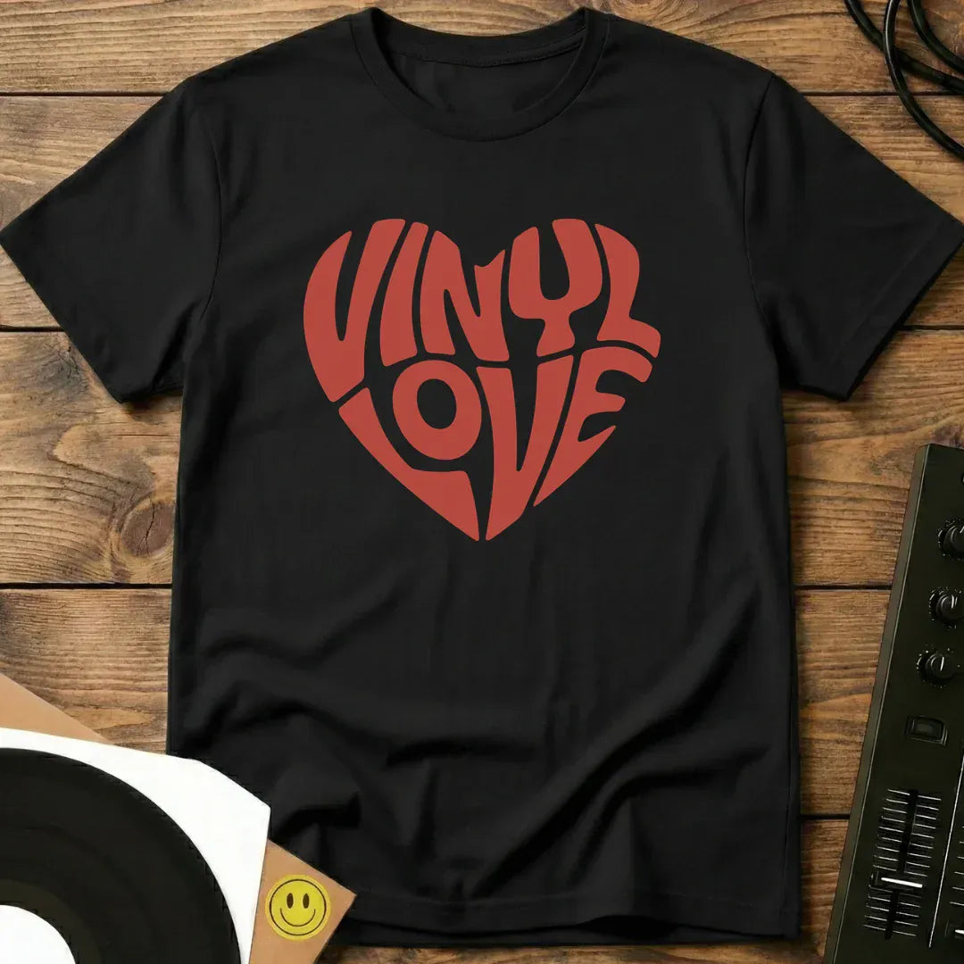 Vinyl Heart T-Shirt Black / S Vinyl Heart T-Shirt