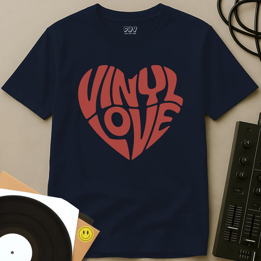 Vinyl Heart T-Shirt Navy / S Vinyl Heart T-Shirt