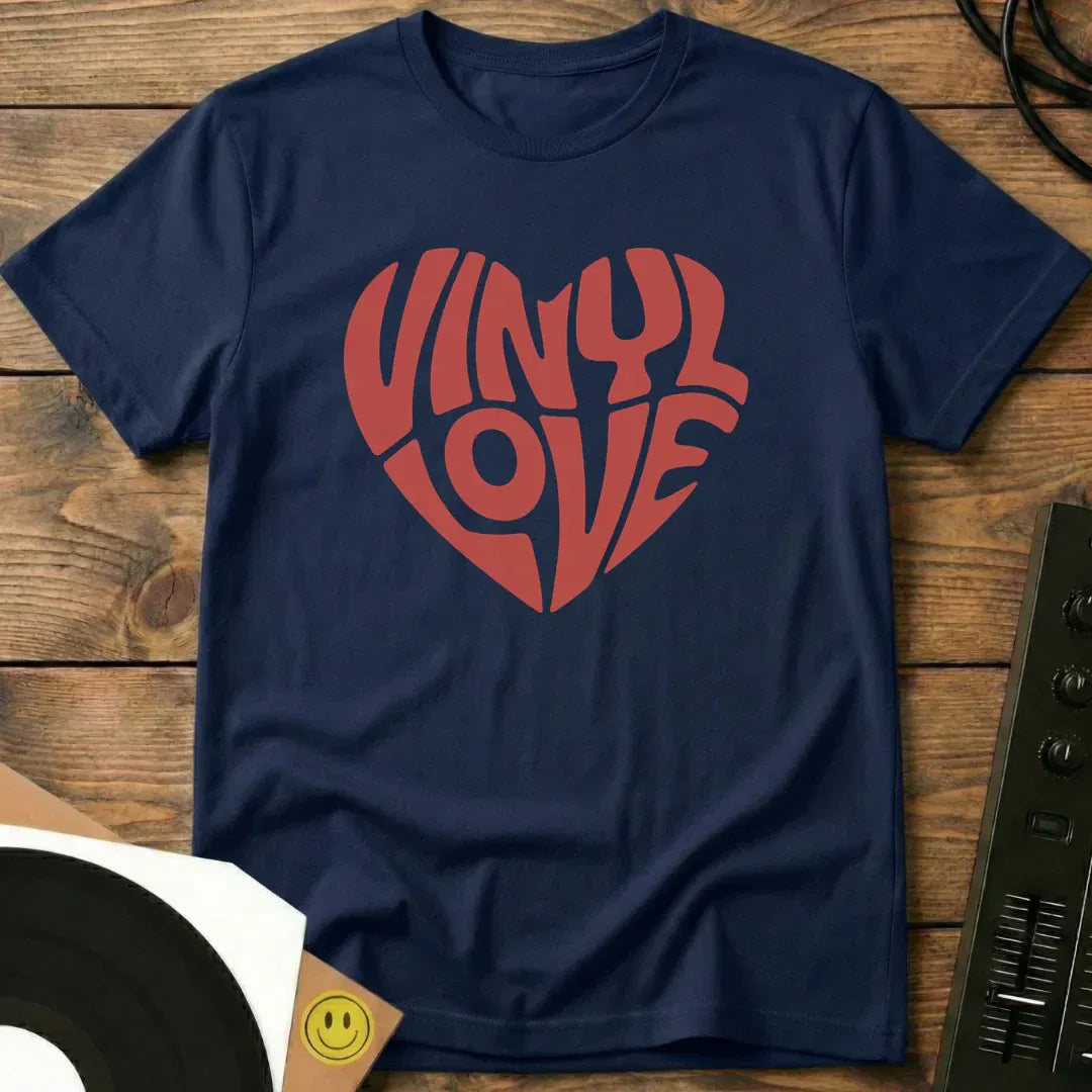 Vinyl Heart T-Shirt Navy / S Vinyl Heart T-Shirt