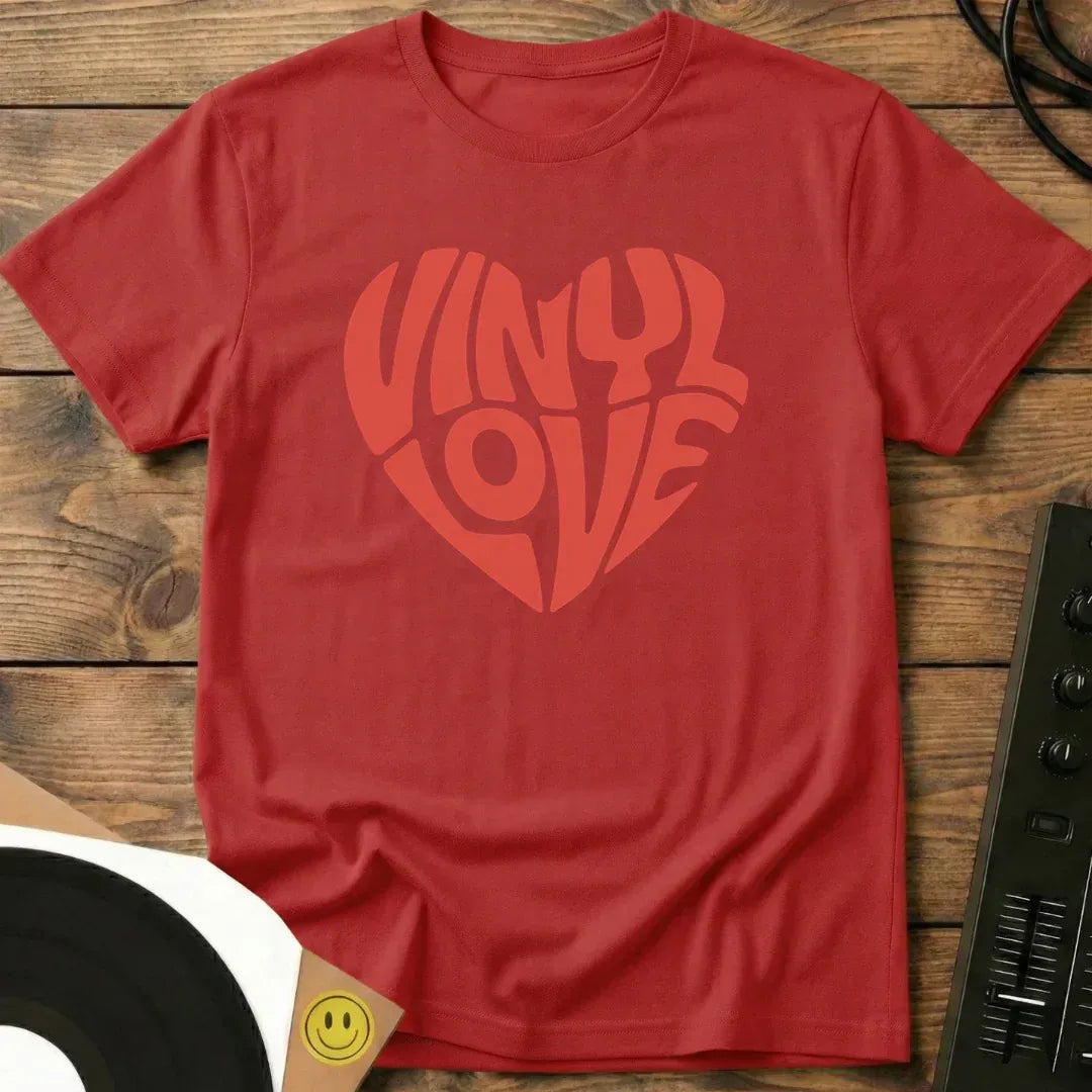 Vinyl Heart T-Shirt Red / S Vinyl Heart T-Shirt