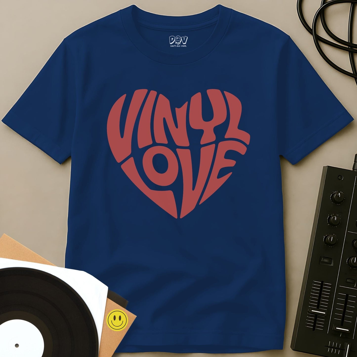 Vinyl Heart T-Shirt Royal / S Vinyl Heart T-Shirt