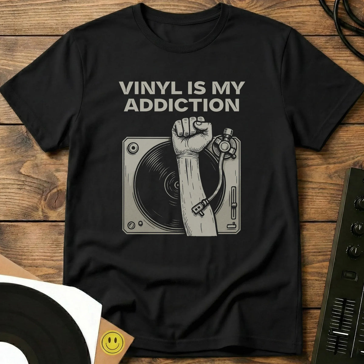 Vinyl Is My Addiction T-Shirt Black / S Vinyl Is My Addiction T-Shirt