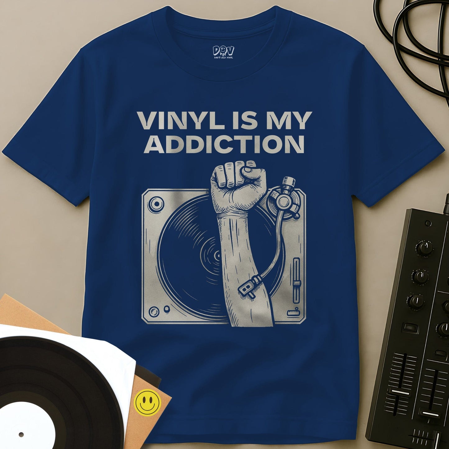 Vinyl Is My Addiction T-Shirt Royal / S Vinyl Is My Addiction T-Shirt