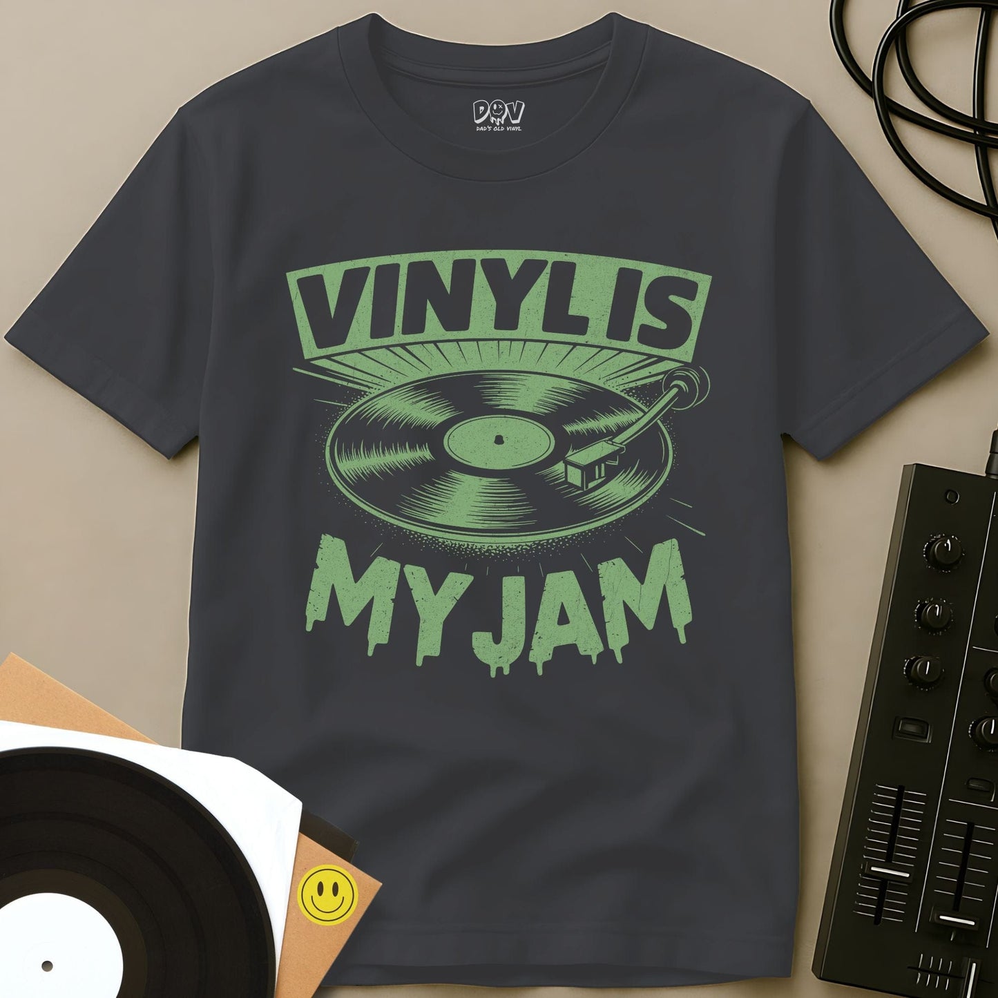 Vinyl Is My Jam T-Shirt Charcoal / S Vinyl Is My Jam T-Shirt