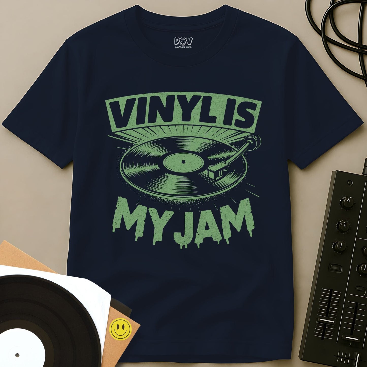 Vinyl Is My Jam T-Shirt Navy / S Vinyl Is My Jam T-Shirt