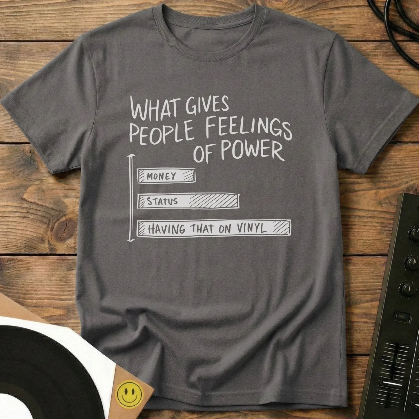 Vinyl Is Power T-Shirt Charcoal / S Vinyl Is Power T-Shirt