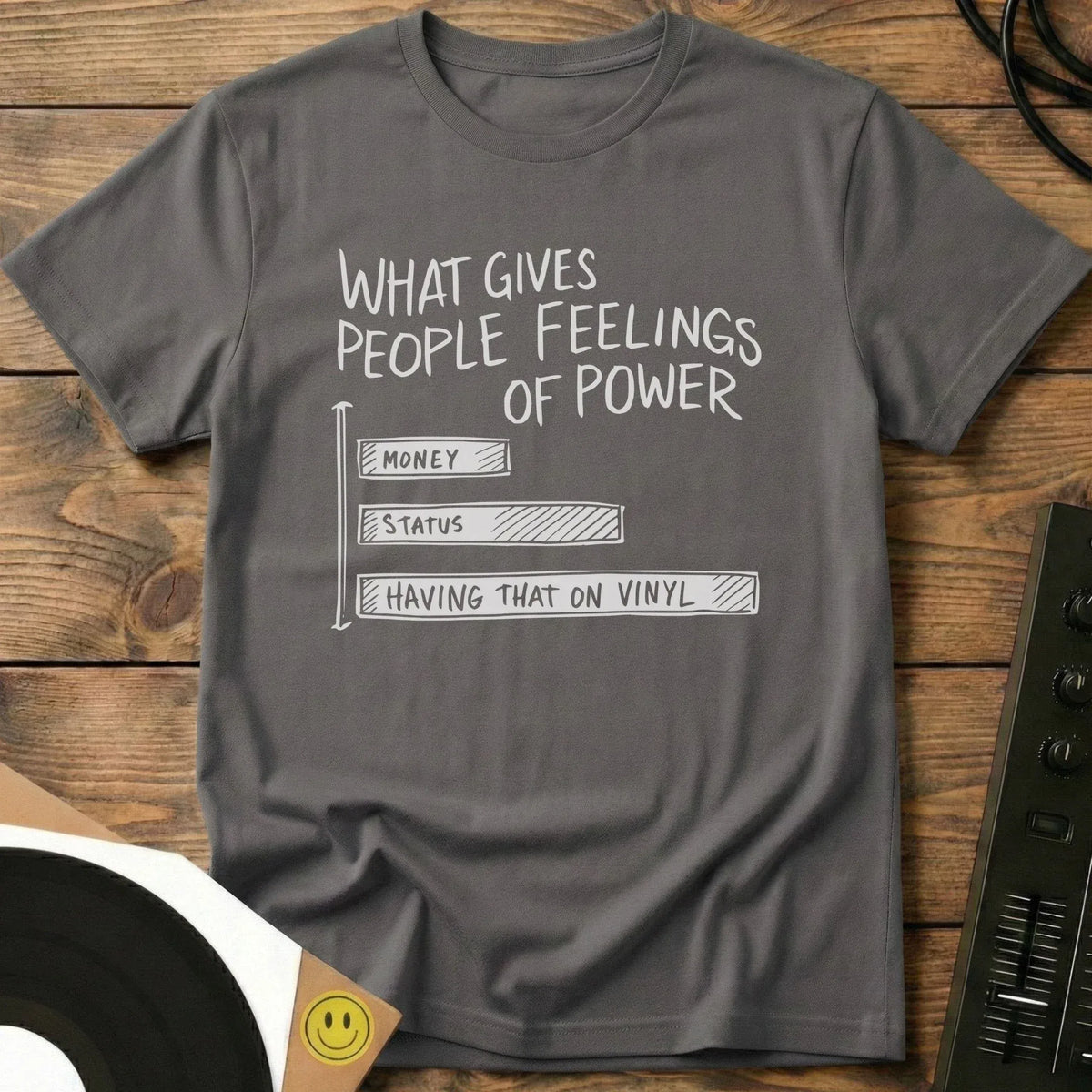 Vinyl Is Power T-Shirt Charcoal / S Vinyl Is Power T-Shirt