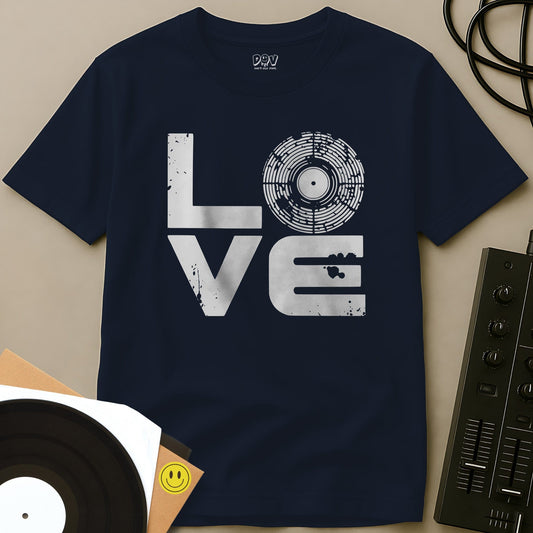 Vinyl Love T-Shirt Navy / S Vinyl Love T-Shirt
