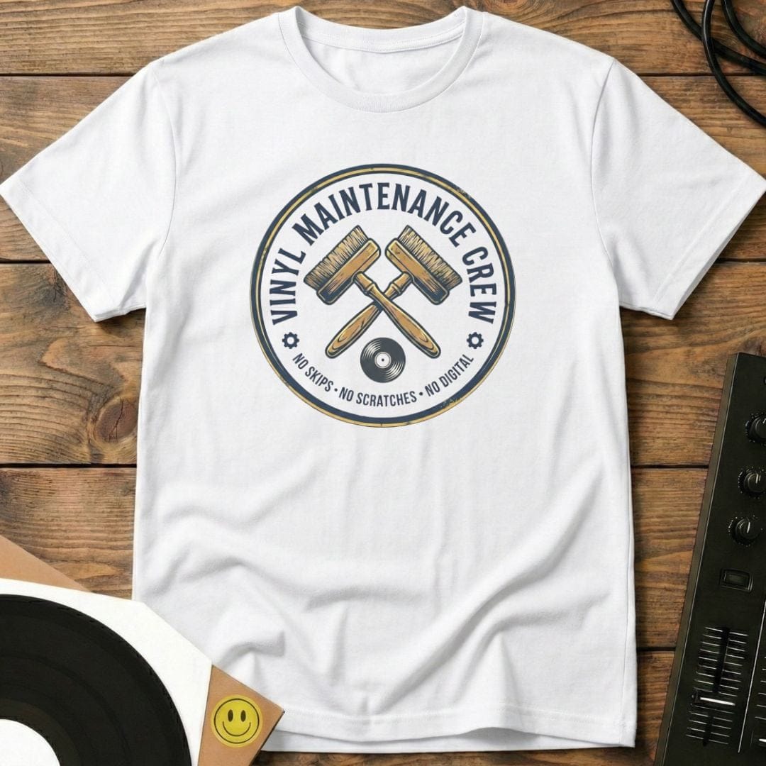 Vinyl Maintenance Crew T-Shirt White / S Vinyl Maintenance Crew T-Shirt