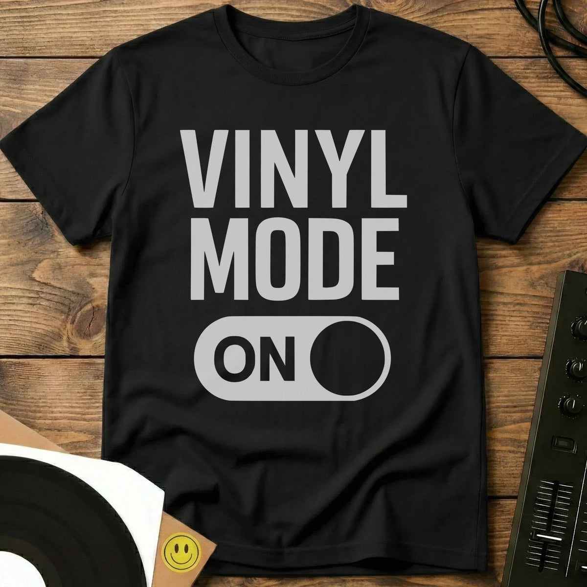 Vinyl Mode On T-Shirt Black / S Vinyl Mode On T-Shirt
