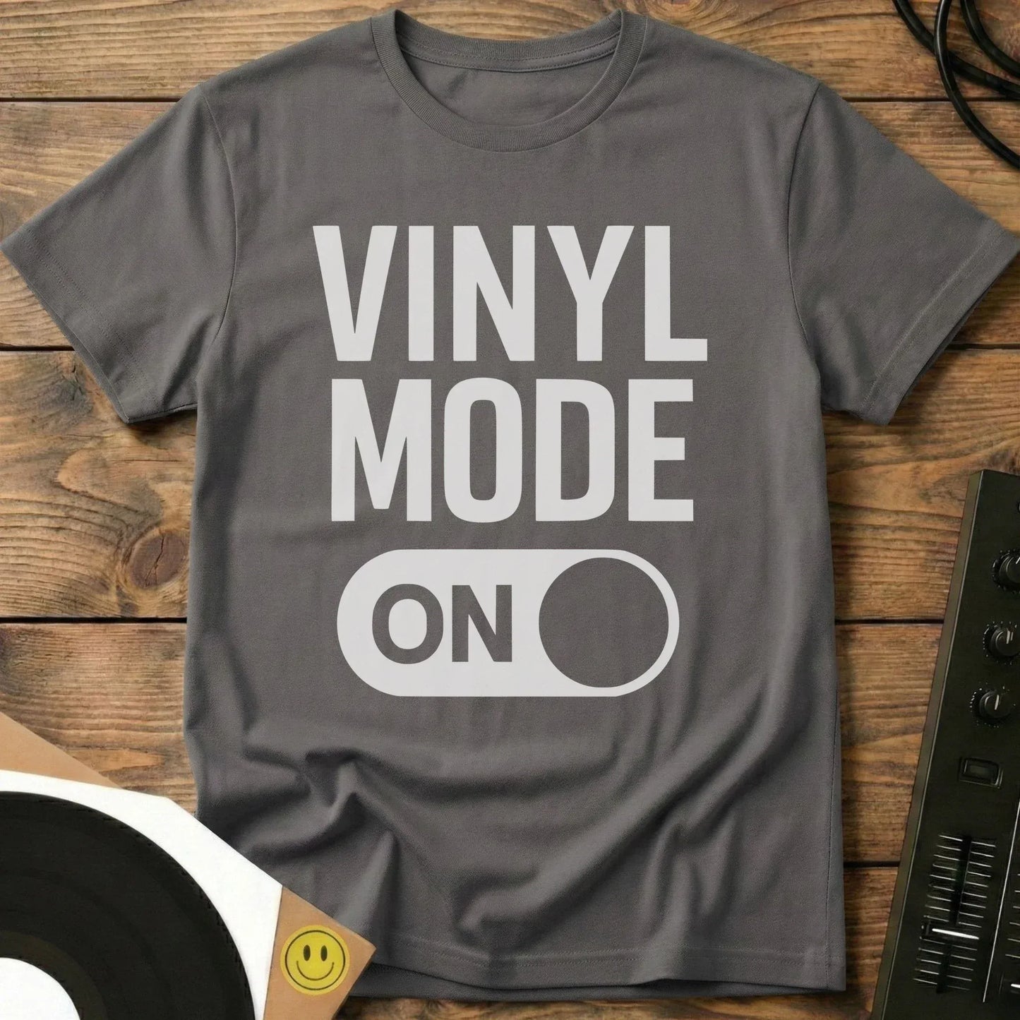 Vinyl Mode On T-Shirt Charcoal / S Vinyl Mode On T-Shirt
