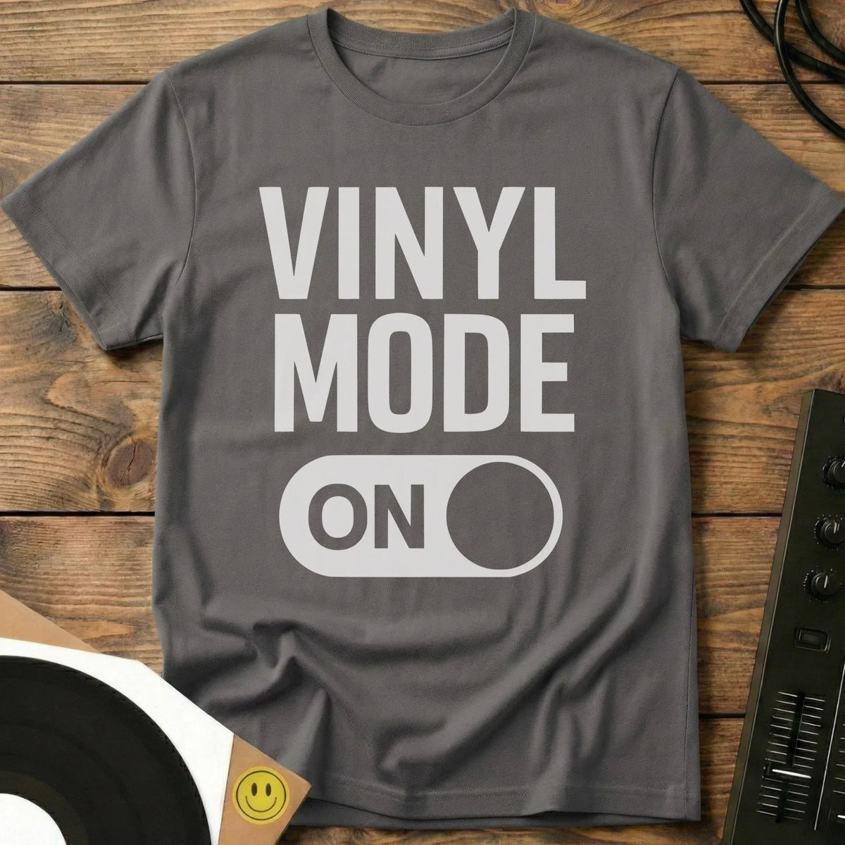 Vinyl Mode On T-Shirt Charcoal / S Vinyl Mode On T-Shirt
