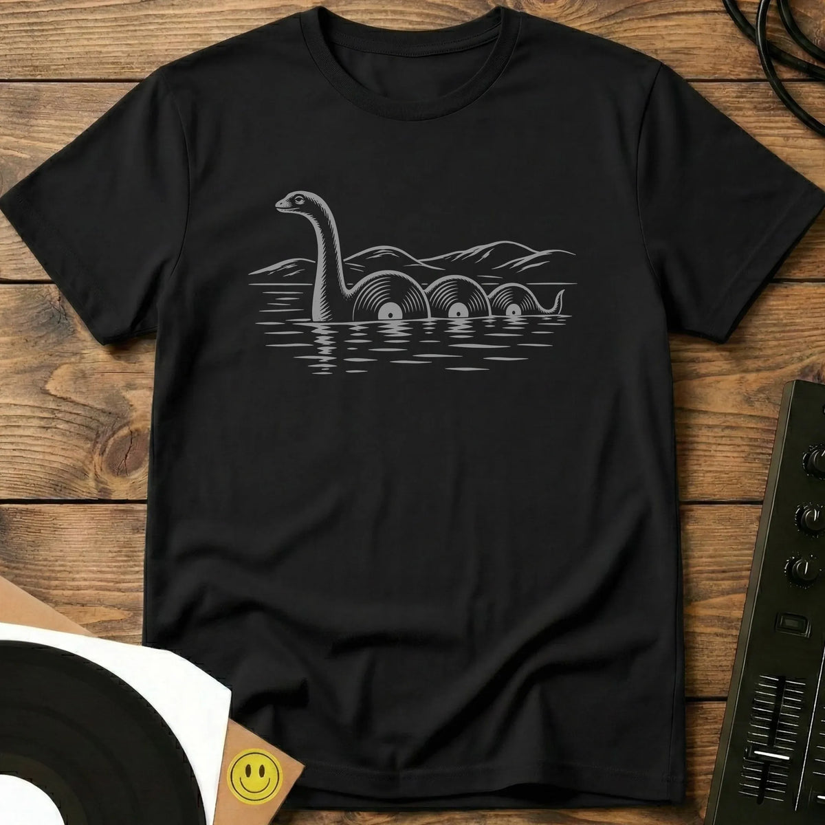 Vinyl Nessie t-shirt in Black