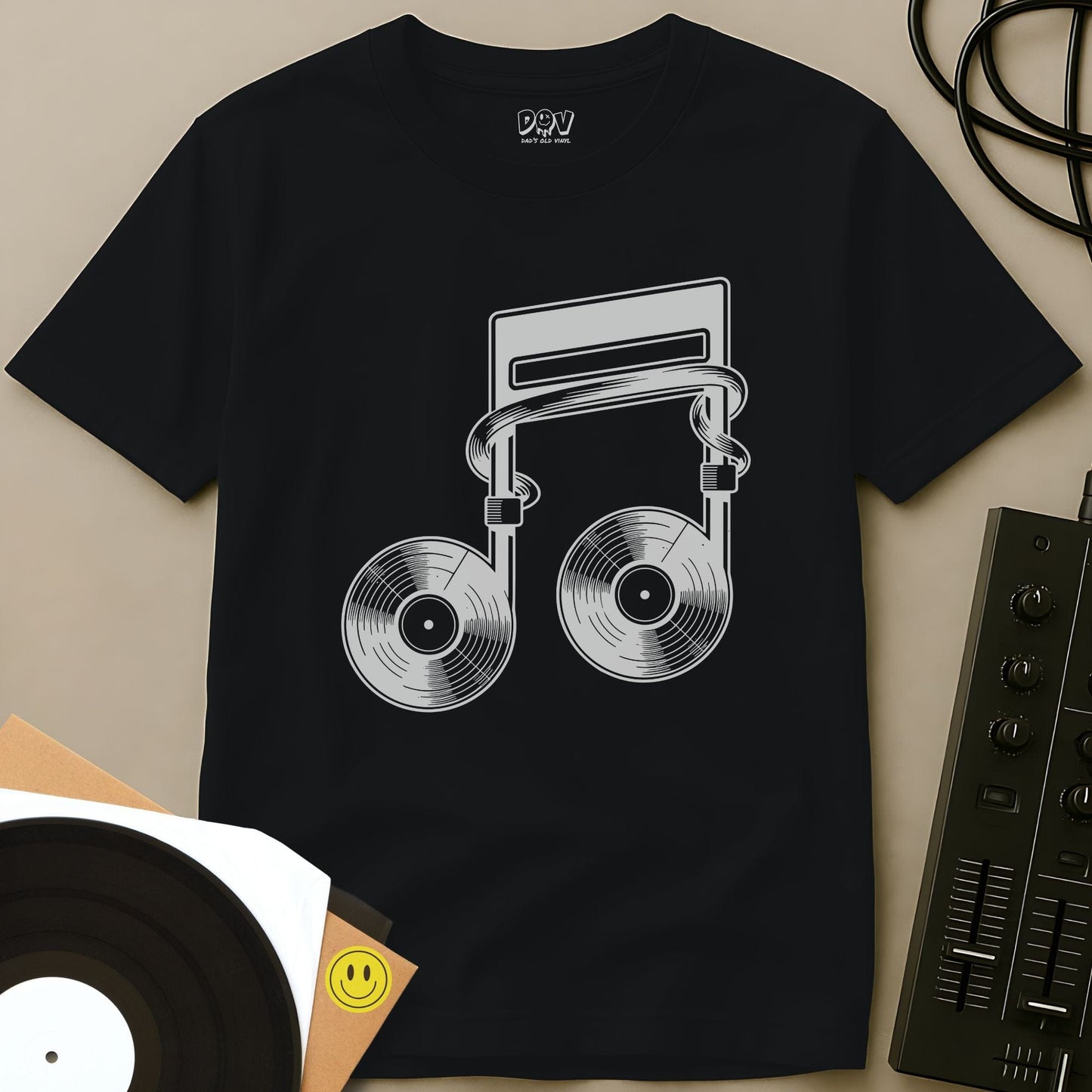Vinyl Note T-Shirt Black / S Vinyl Note T-Shirt