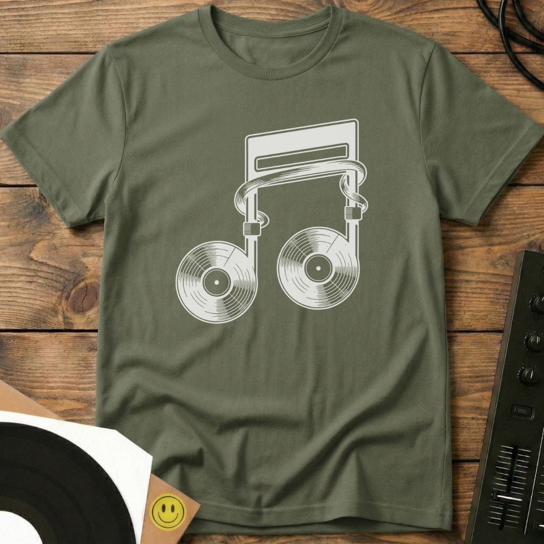 Vinyl Note T-Shirt Military Green / S Vinyl Note T-Shirt
