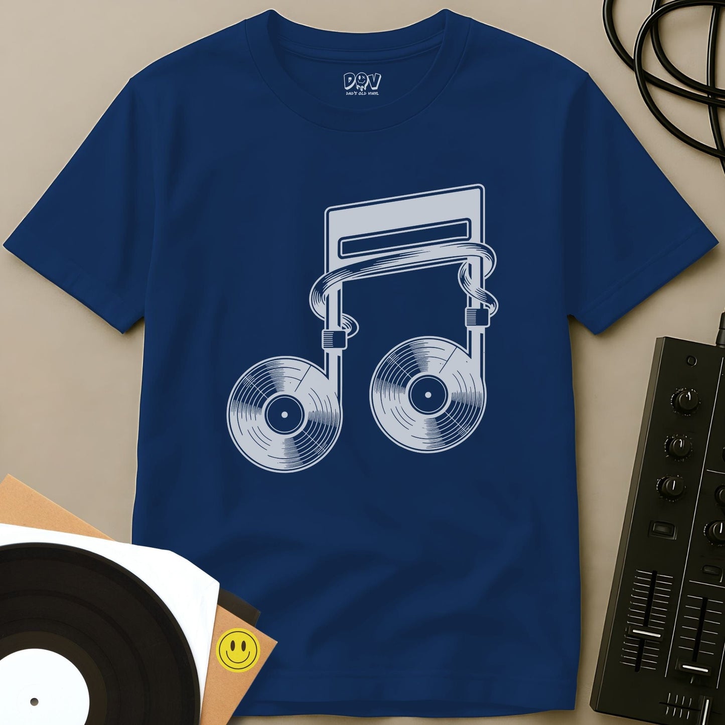 Vinyl Note T-Shirt Royal / S Vinyl Note T-Shirt