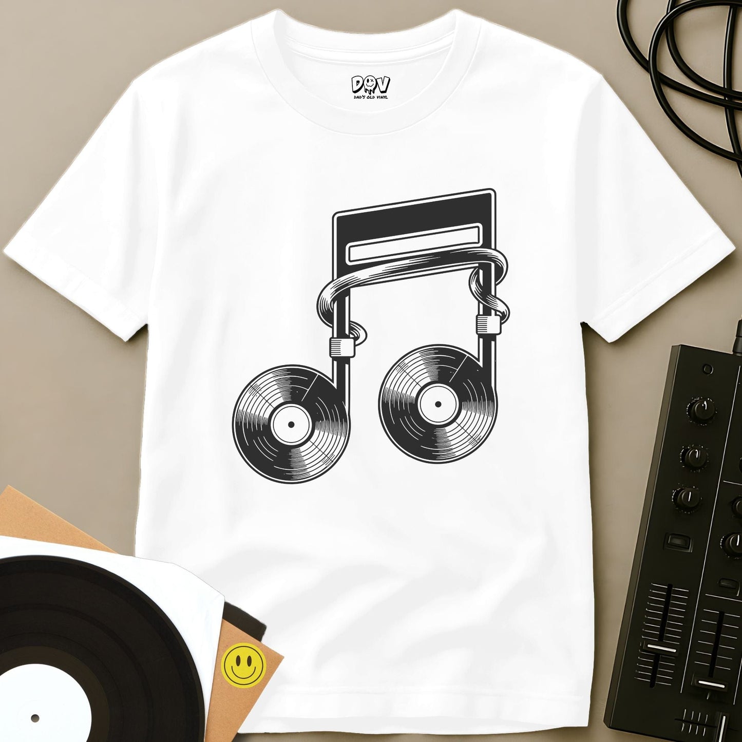 Vinyl Note T-Shirt White / S Vinyl Note T-Shirt