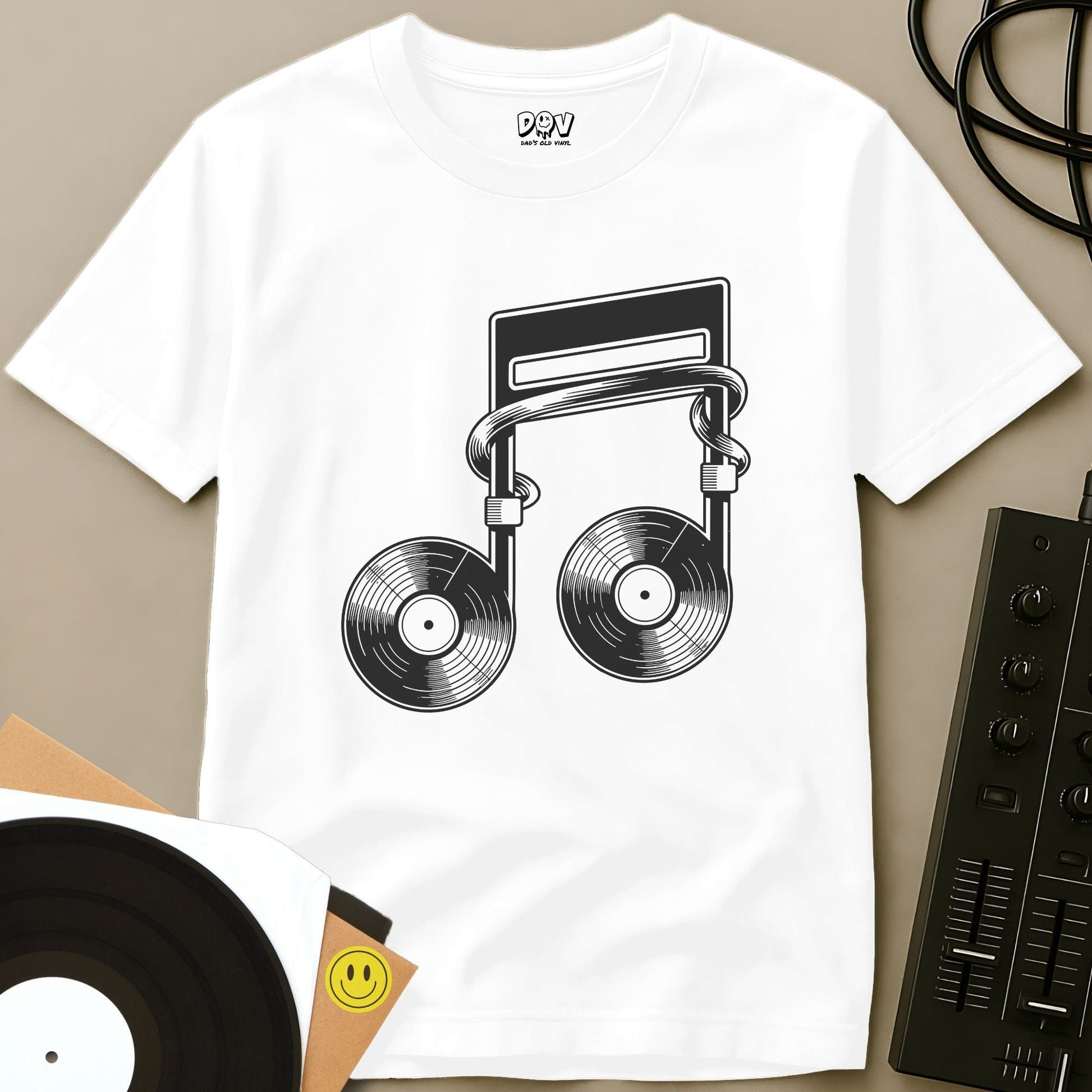 Vinyl Note T-Shirt White / S Vinyl Note T-Shirt