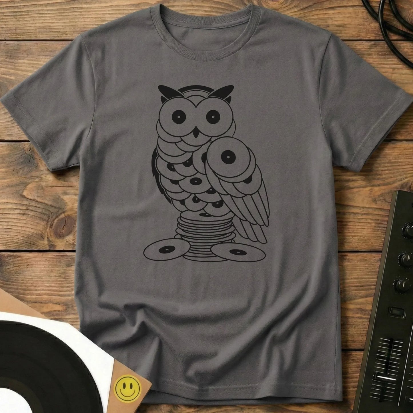 Vinyl Owl T-Shirt Charcoal / S Vinyl Owl T-Shirt